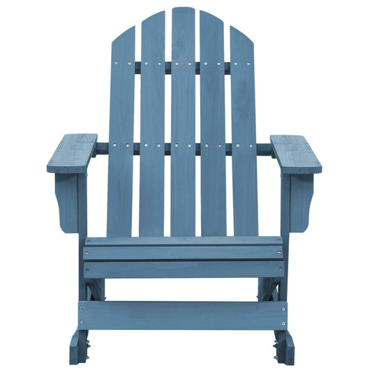 Garden Adirondack Rocking Chair Solid Fir Wood Blue Garden Adirondack Rocking Chair Solid Fir Wood Blue