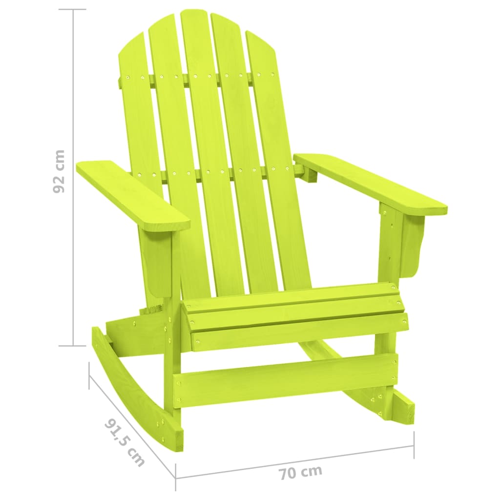 Garden Rocking Chair | Green | Solid fir wood | Standard
