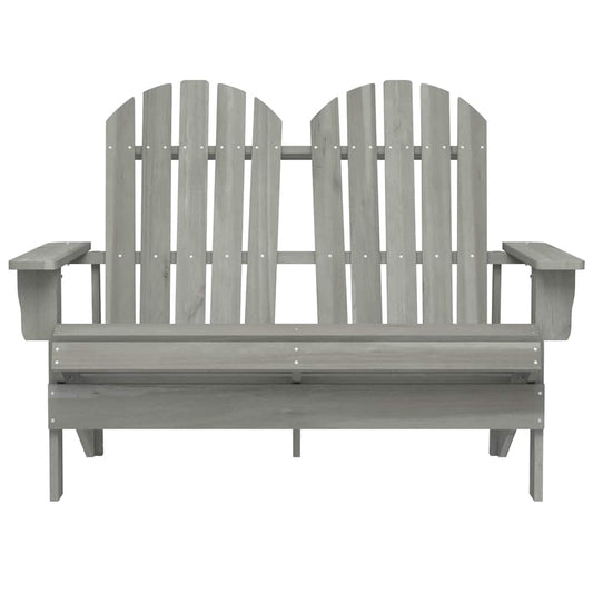 2-Seater Garden Adirondack Chair Solid Fir Wood Grey 2-Seater Garden Adirondack Chair Solid Fir Wood Grey