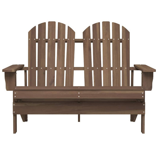 2-Seater Garden Adirondack Chair Solid Fir Wood Brown 2-Seater Garden Adirondack Chair Solid Fir Wood Brown