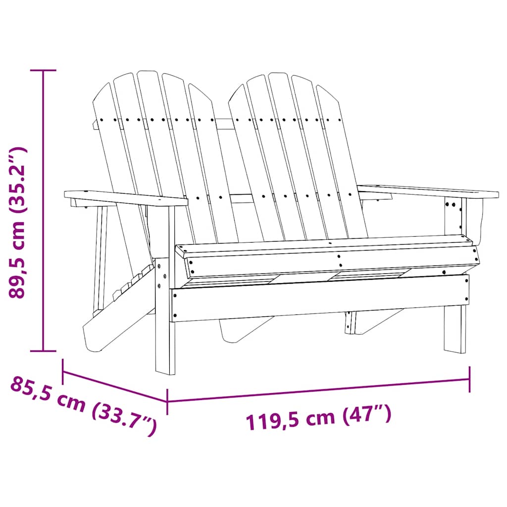 Garden Chair | Brown | Solid Fir Wood | Standard | Ergonomic