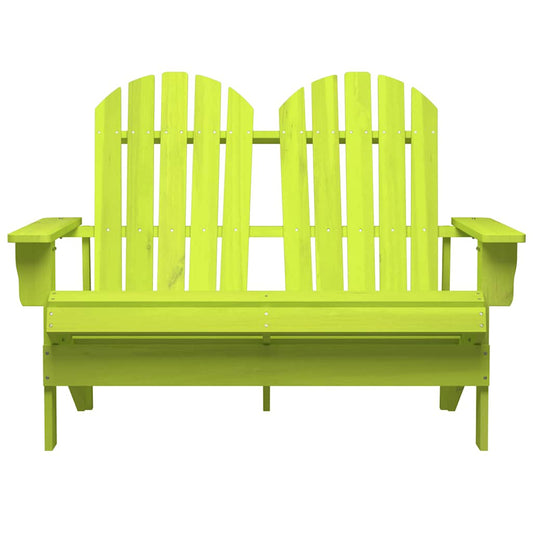 2-Seater Garden Adirondack Chair Solid Fir Wood Green 2-Seater Garden Adirondack Chair Solid Fir Wood Green