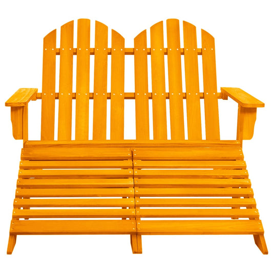 2-Seater Garden Adirondack Chair&Ottoman Fir Wood Orange 2-Seater Garden Adirondack Chair&Ottoman Fir Wood Orange