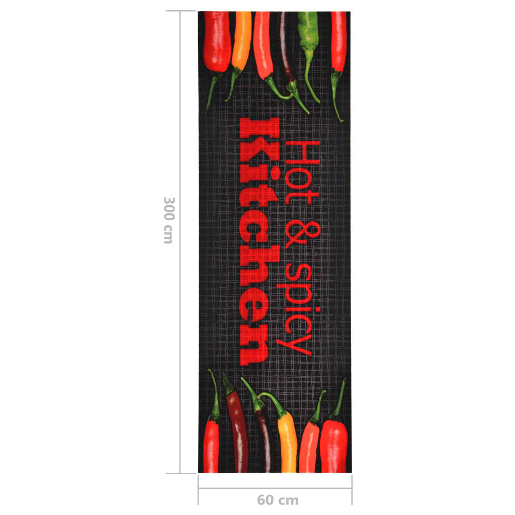Kitchen Carpet Washable Hot & Spicy 60x300 cm
