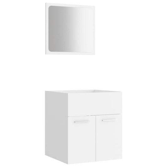 Bathroom Furniture Set | White | Engineered wood | Compact Bathroom Furniture Set | White | Engineered wood | Compact