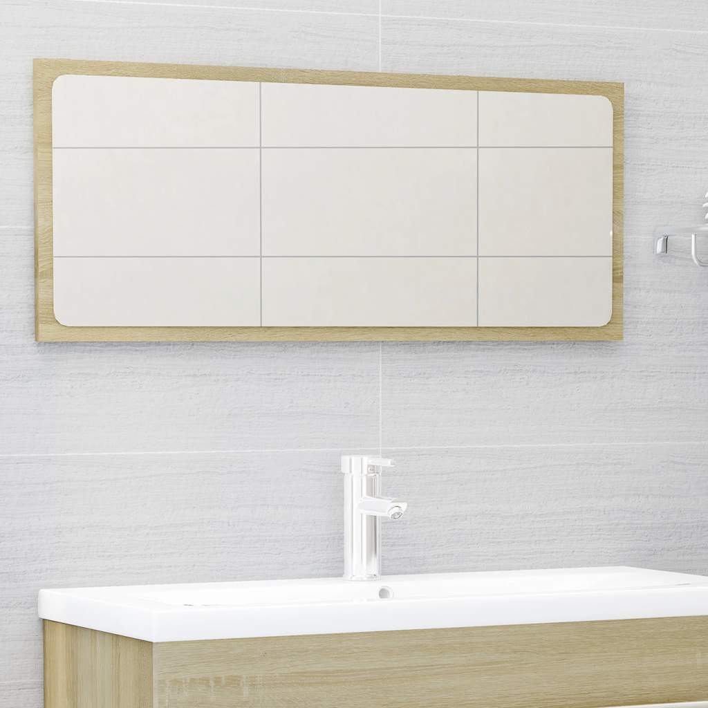 804848 vidaXL 2 Piece Bathroom Furniture Set Sonoma Oak Engineered Wood
