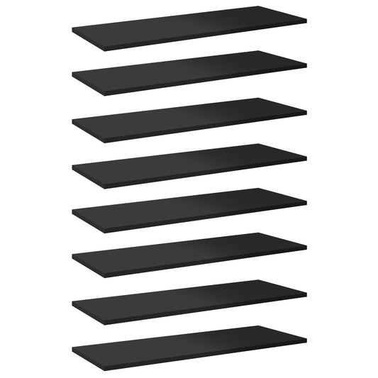 805327 vidaXL Bookshelf Boards 8 pcs High Gloss Black 80x30x1,5 cm Engineered Wood 805327 vidaXL Bookshelf Boards 8 pcs High Gloss Black 80x30x1,5 cm Engineered Wood