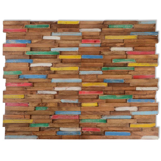 Wall Cladding Panels 10 pcs 1.03 m² Solid Teak Wood Wall Cladding Panels 10 pcs 1.03 m² Solid Teak Wood