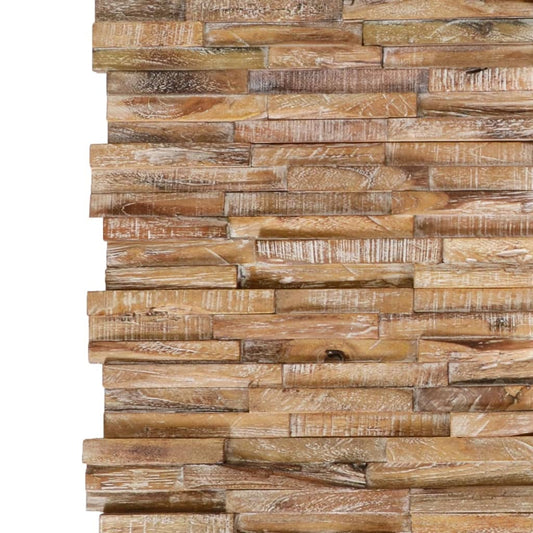 3D Wall Cladding Panels 10 pcs 1.01 m² Solid Teak Wood 3D Wall Cladding Panels 10 pcs 1.01 m² Solid Teak Wood