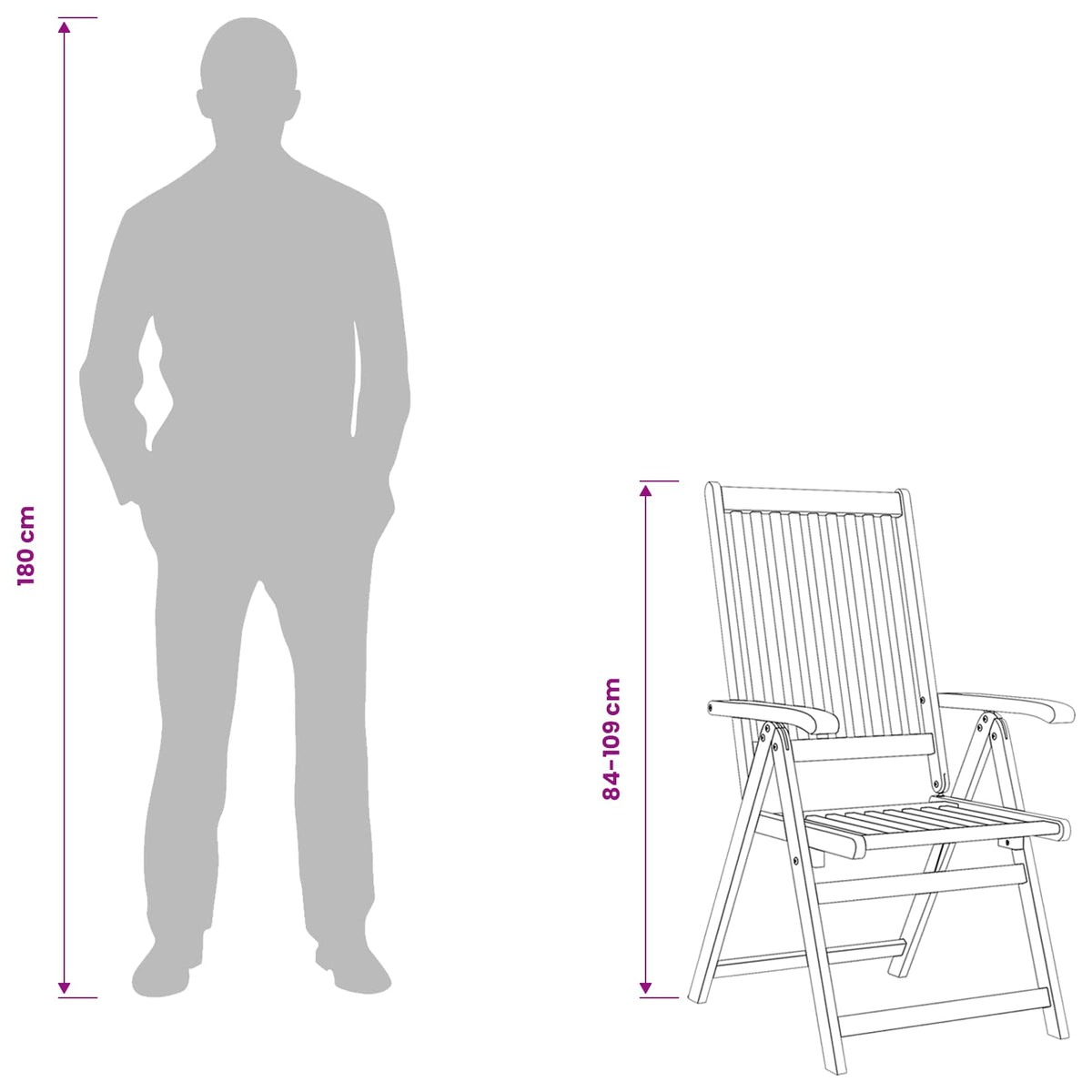 Folding Chairs 4 pcs Solid Acacia Wood