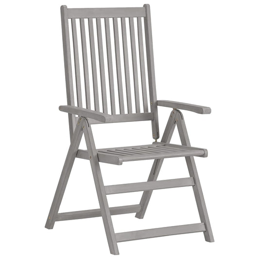 Garden Reclining Chairs 6 pcs Grey Solid Acacia Wood Garden Reclining Chairs 6 pcs Grey Solid Acacia Wood