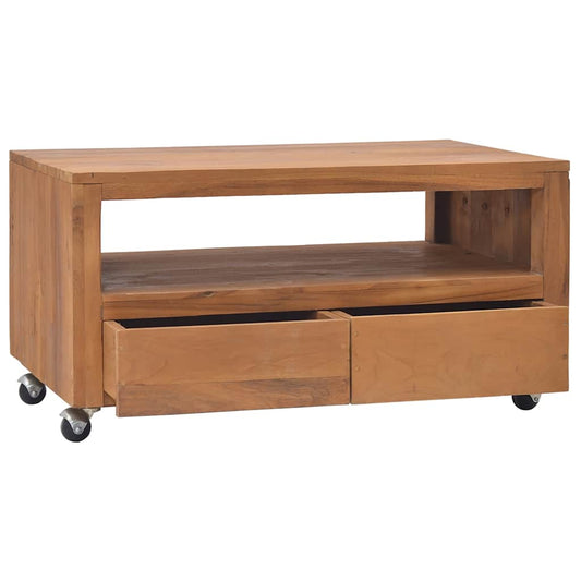 326130 vidaXL TV Cabinet with Wheels 80x50x42 cm Solid Teak Wood 326130 vidaXL TV Cabinet with Wheels 80x50x42 cm Solid Teak Wood