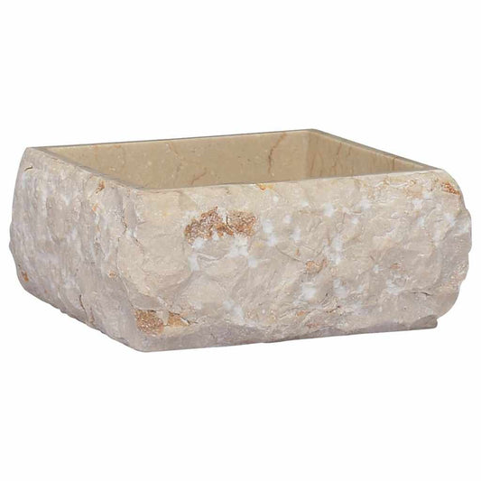 149174 vidaXL Sink Cream 30x30x13 cm Marble 149174 vidaXL Sink Cream 30x30x13 cm Marble