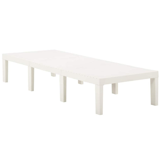 315826 vidaXL Sun Lounger Plastic White 315826 vidaXL Sun Lounger Plastic White