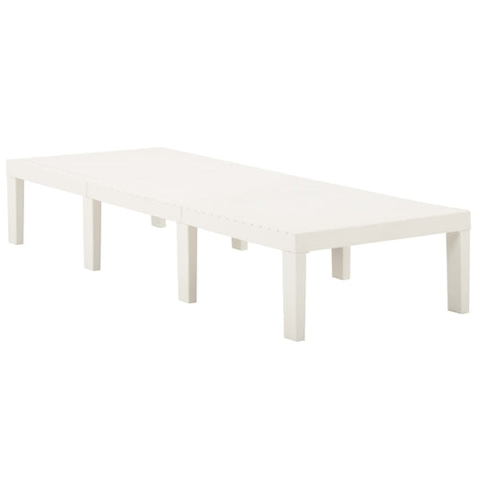 Sun Lounger Plastic White Sun Lounger Plastic White