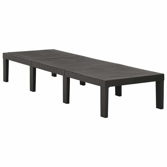 315827 vidaXL Sun Lounger Plastic Anthracite 315827 vidaXL Sun Lounger Plastic Anthracite