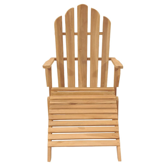 Adirondack Chair with Footrest Solid Teak Wood Adirondack Chair with Footrest Solid Teak Wood
