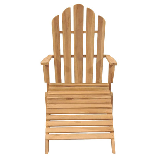 316165 vidaXL Adirondack Chair with Footrest Solid Teak Wood 316165 vidaXL Adirondack Chair with Footrest Solid Teak Wood