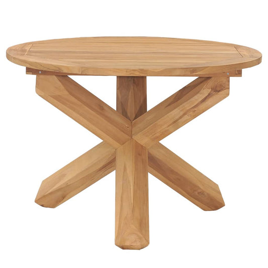 Garden Dining Table Ø110x75 cm Solid Teak Wood Garden Dining Table Ø110x75 cm Solid Teak Wood
