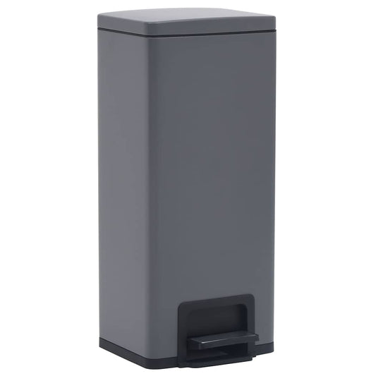 145972 vidaXL Dustbin with Pedal Anti-fingerprint 30L Grey Stainless Steel 145972 vidaXL Dustbin with Pedal Anti-fingerprint 30L Grey Stainless Steel