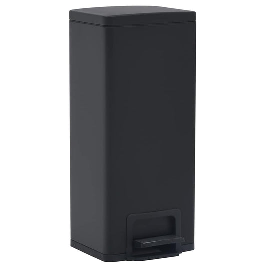 149573 vidaXL Dustbin with Pedal Anti-fingerprint 30L Black Stainless Steel 149573 vidaXL Dustbin with Pedal Anti-fingerprint 30L Black Stainless Steel