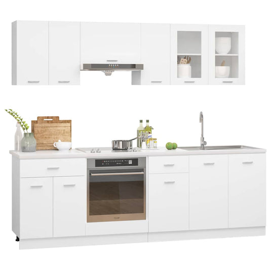 Kitchen Cabinet Set | White | Engineered Wood | Standard Kitchen Cabinet Set | White | Engineered Wood | Standard