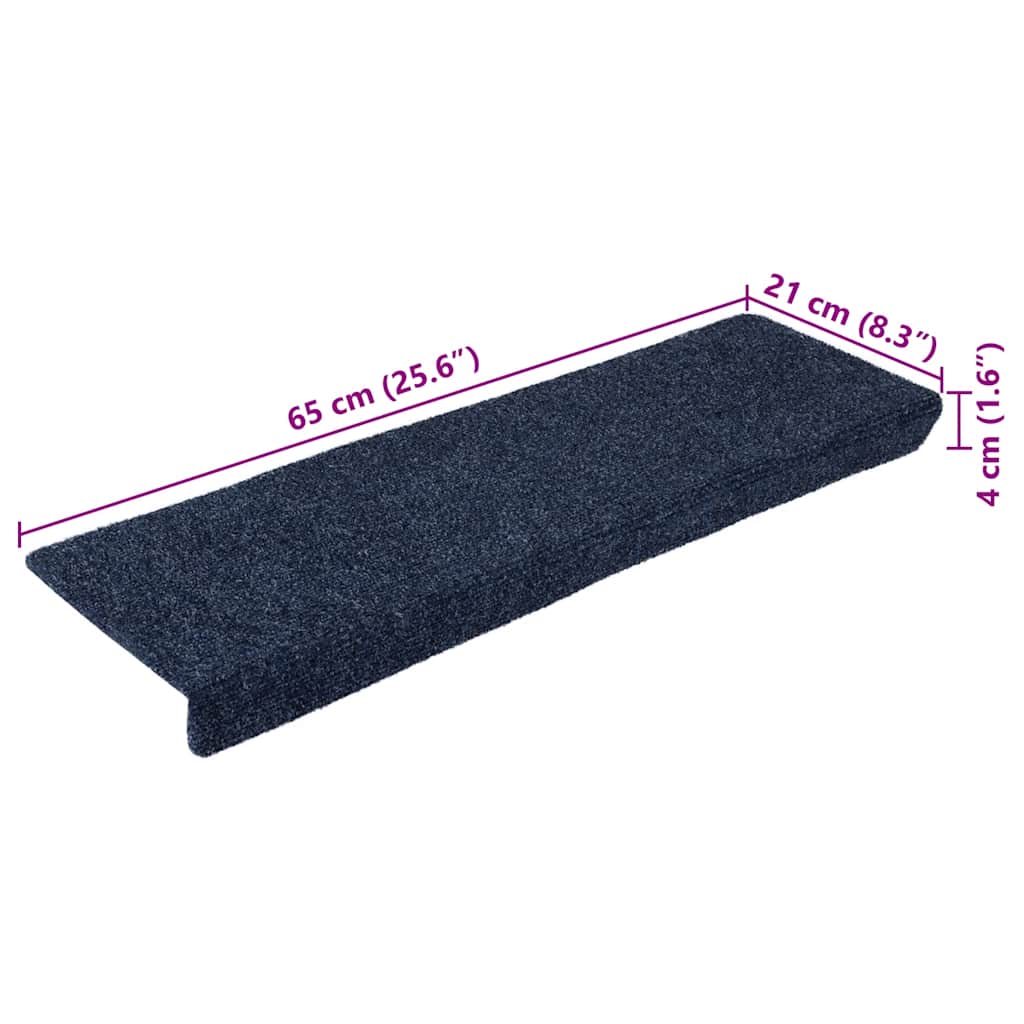 Stair Mats Self-adhesive 10 pcs 65x21x4 cm Anthracite Rectangular Edge