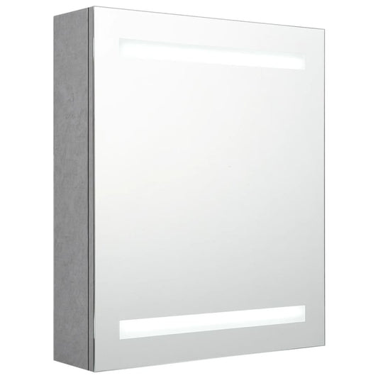 LED Bathroom Mirror Cabinet Concrete Grey 50x14x60 cm LED Bathroom Mirror Cabinet Concrete Grey 50x14x60 cm