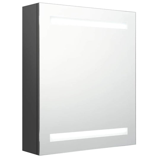 326482 vidaXL LED Bathroom Mirror Cabinet Grey 50x14x60 cm 326482 vidaXL LED Bathroom Mirror Cabinet Grey 50x14x60 cm