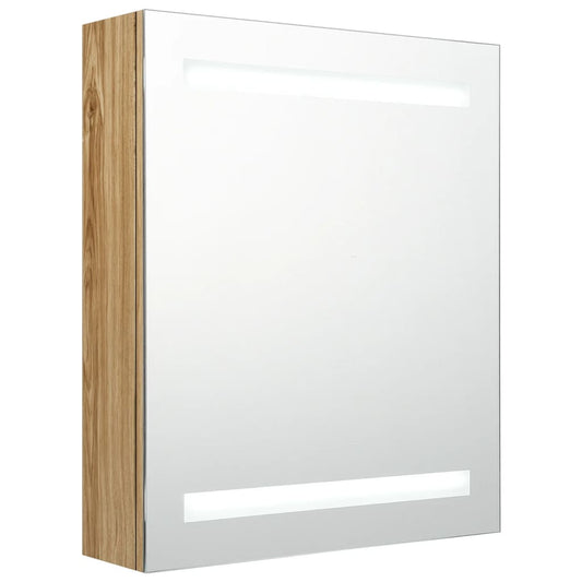 LED Bathroom Mirror Cabinet Oak 50x14x60 cm LED Bathroom Mirror Cabinet Oak 50x14x60 cm