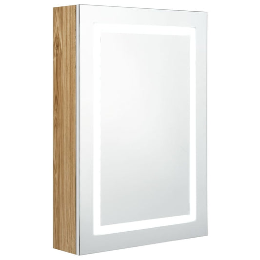 LED Bathroom Mirror Cabinet White and Oak 50x13x70 cm LED Bathroom Mirror Cabinet White and Oak 50x13x70 cm