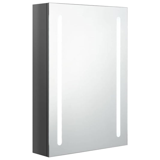 326498 vidaXL LED Bathroom Mirror Cabinet Shining Grey 50x13x70 cm 326498 vidaXL LED Bathroom Mirror Cabinet Shining Grey 50x13x70 cm