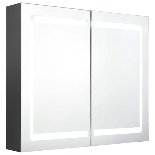 Bathroom Cabinet | Grey | MDF with Melamine Finish, Glass | Medium Bathroom Cabinet | Grey | MDF with Melamine Finish, Glass | Medium