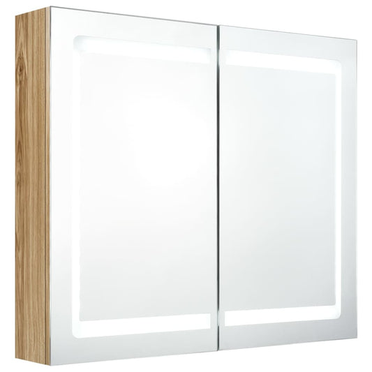 Bathroom Cabinet | Oak | MDF with melamine finish, glass | Medium Bathroom Cabinet | Oak | MDF with melamine finish, glass | Medium