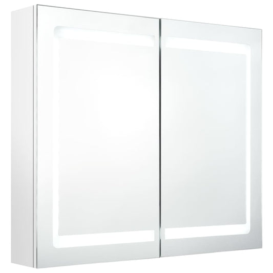 LED Bathroom Mirror Cabinet Shining White 80x12x68 cm LED Bathroom Mirror Cabinet Shining White 80x12x68 cm
