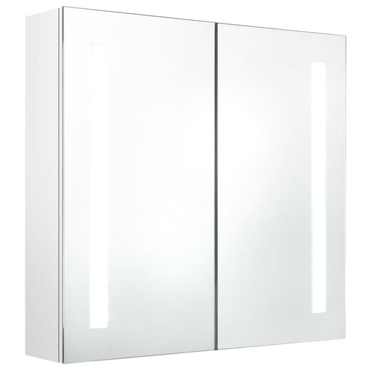 LED Bathroom Mirror Cabinet Shining White 62x14x60 cm LED Bathroom Mirror Cabinet Shining White 62x14x60 cm