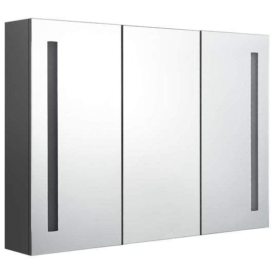 LED Bathroom Mirror Cabinet 89x14x62 cm Grey LED Bathroom Mirror Cabinet 89x14x62 cm Grey