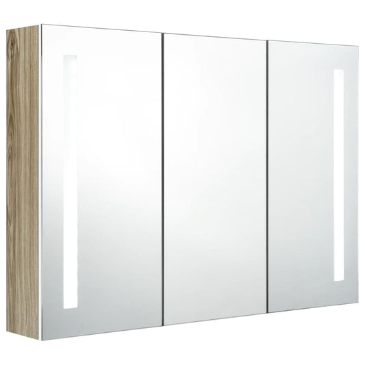 Bathroom Cabinet | White and Oak | MDF with melamine finish, glass mirror Bathroom Cabinet | White and Oak | MDF with melamine finish, glass mirror