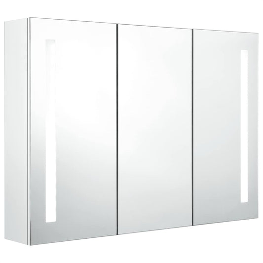 LED Bathroom Mirror Cabinet 89x14x62 cm Shining White LED Bathroom Mirror Cabinet 89x14x62 cm Shining White