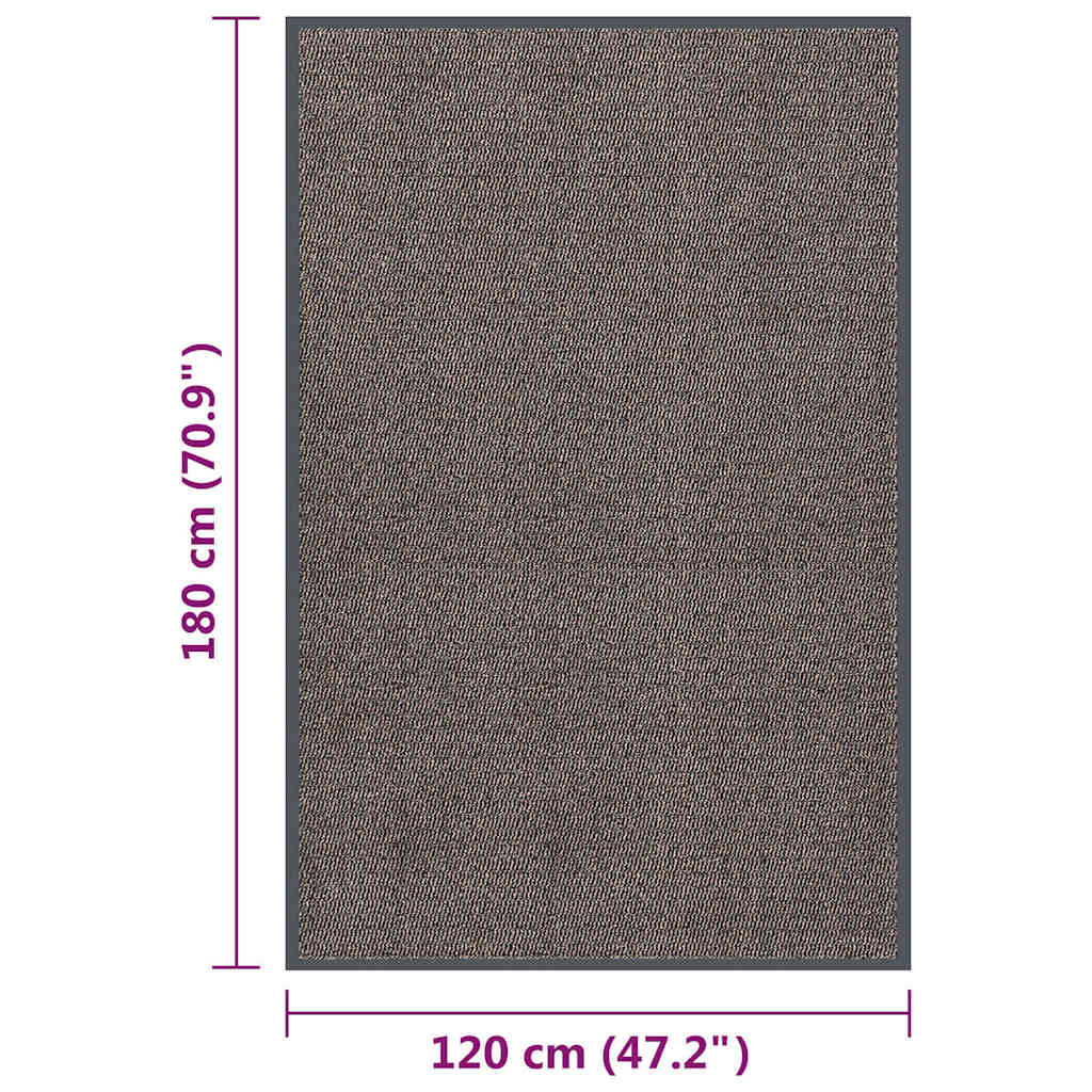 326942 vidaXL Doormat Tufted 120x180 cm Dark Brown