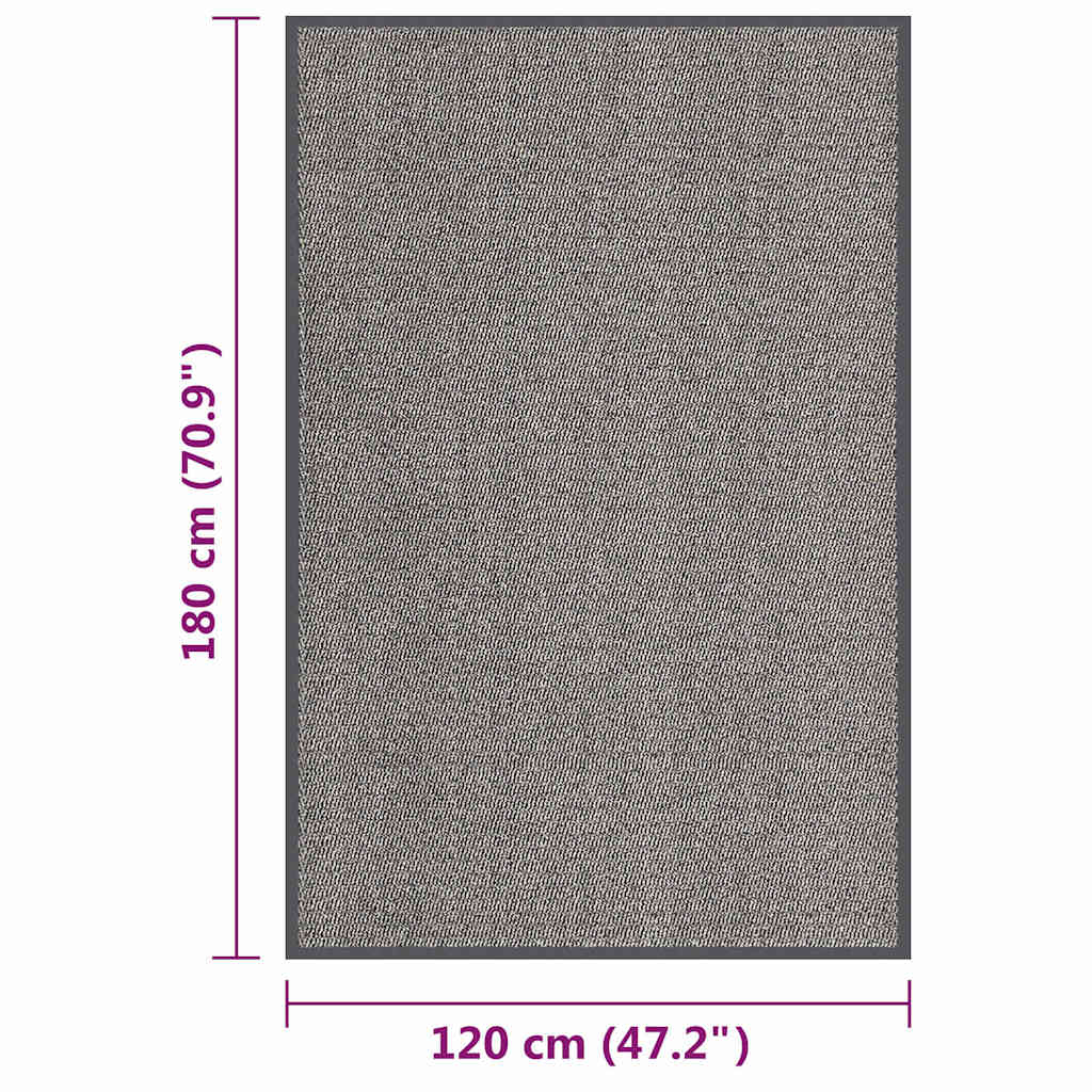 326949 vidaXL Doormat Tufted 120x180 cm Light Brown