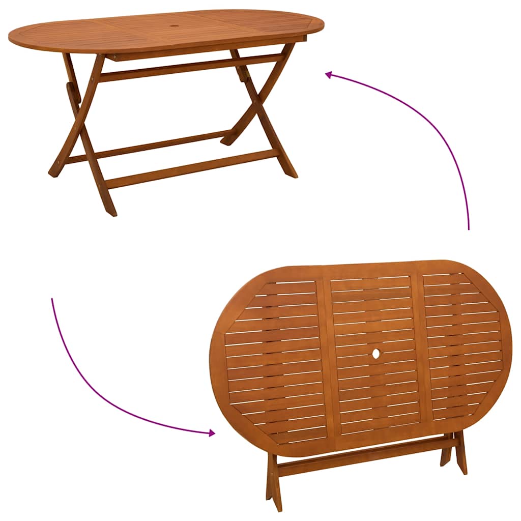 Garden Table | Wood Brown | Solid eucalyptus wood | Medium | Foldable