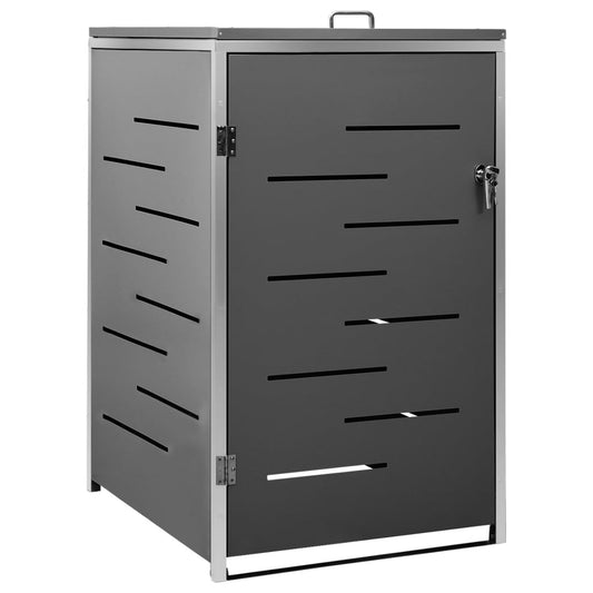 Single Wheelie Bin Shed 69x77.5x115 cm Stainless Steel Single Wheelie Bin Shed 69x77.5x115 cm Stainless Steel