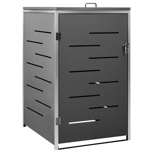 Single Wheelie Bin Shed 69x77.5x115 cm Stainless Steel Single Wheelie Bin Shed 69x77.5x115 cm Stainless Steel