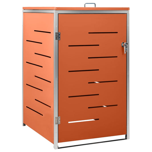 Single Wheelie Bin Shed 69x77.5x112.5 cm Stainless Steel Single Wheelie Bin Shed 69x77.5x112.5 cm Stainless Steel