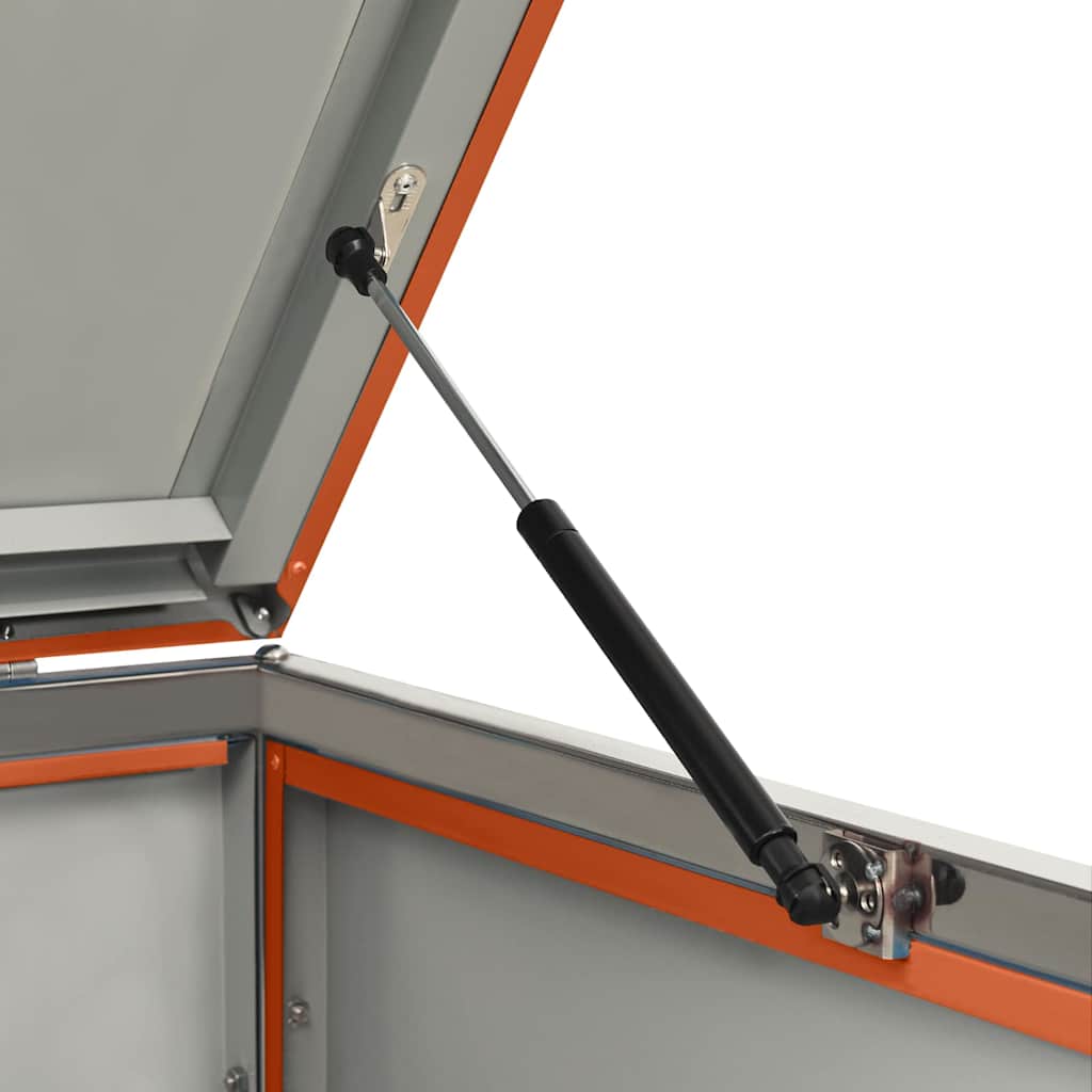 Triple Wheelie Bin Shed 207x77.5x115 cm Stainless Steel