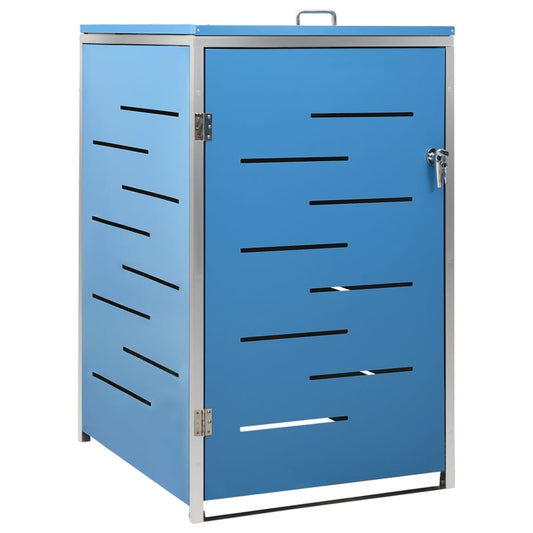 Single Wheelie Bin Shed 69x77.5x112.5 cm Stainless Steel Single Wheelie Bin Shed 69x77.5x112.5 cm Stainless Steel