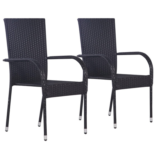 3 Piece Garden Dining Set Black 3 Piece Garden Dining Set Black