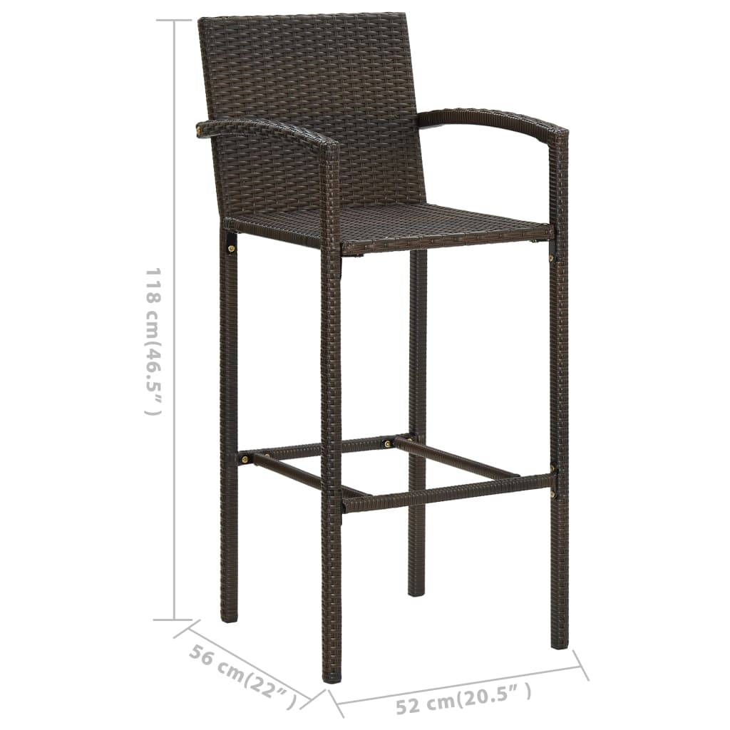 Garden Bar Set | Brown | Solid Acacia wood | Medium | Durable