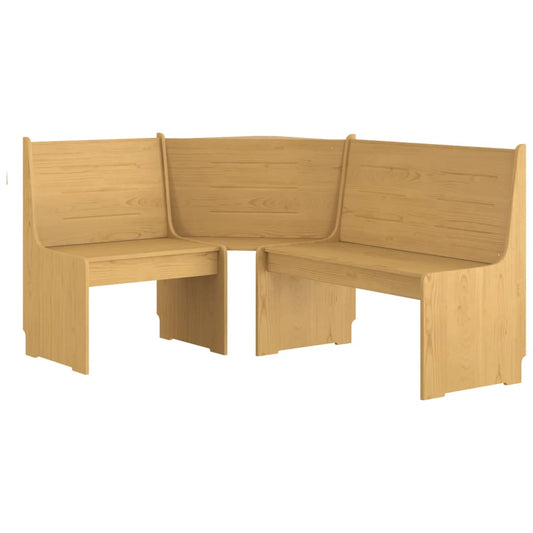 Corner Bench REINE 151 cm Honey Brown Solid Wood Pine Corner Bench REINE 151 cm Honey Brown Solid Wood Pine